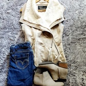 Guess faux vest